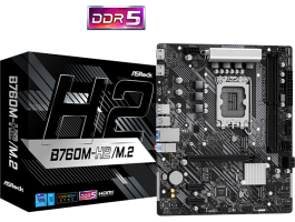 ASROCK MB B760M-H2/M.2, SOCKET INTEL LGA1700 14th/13th/12th GEN INTEL CPU, CS INTEL B760, 2 DIMM SOCKET DDR5, 2 HDMI, 2,5 GIGABIT LAN, MICRO-ATX, 3YW